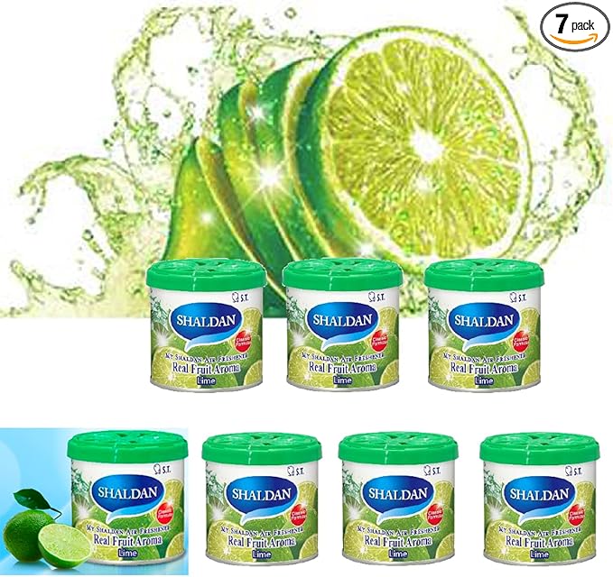 My Shaldan 7 packs Lime Scent Car Air Freshener - Gel based and long lasting fresh fragrance