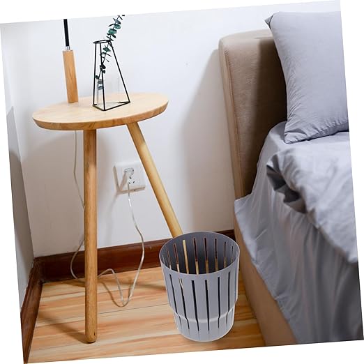 Thick Hollow-Out Small Trash Can Home Wastebasket Bin Material Office Bedroom Rubbish Bucket for Kitchen Living