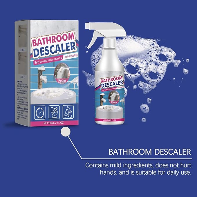 YWBL-WH Bathroom Cleaner Strong Dirt Removal Fast Evaporation Gentle 60ml with Mild Formula Safe for Shower Bathtub Sink Tile (60ml*5)