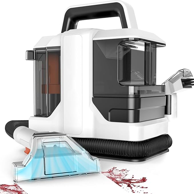 Portable Carpet Cleaner Machine 450W Wet and Dry Vacuum Sofa Upholstery Cleaner Machine with Large Capacity 1880ml Water Tank