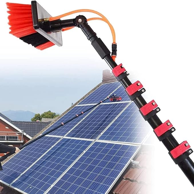 Water Fed Telescopic Brush Cleaning Photovoltaic and Solar Panels Window Cleaning Brush Equipment Cleaning Photovoltaic and Solar Panels30CM-12FT/3.6M