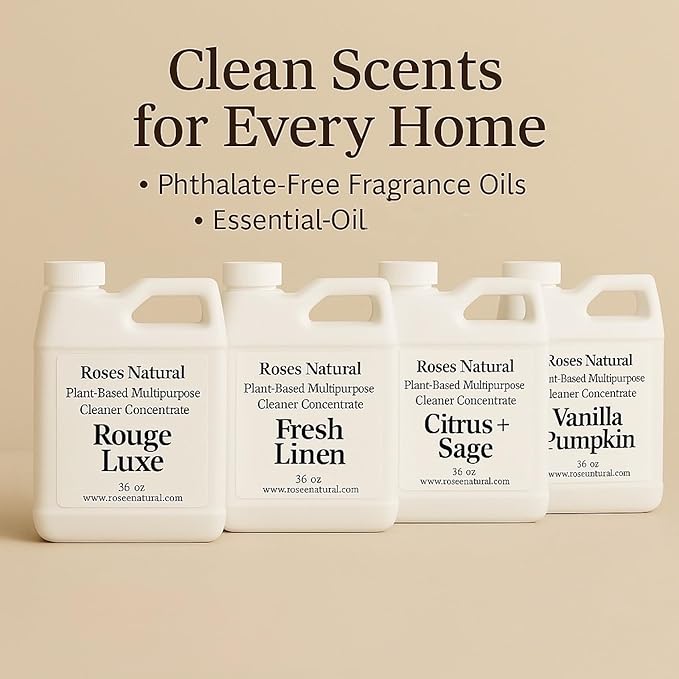 Multipurpose Cleaner Concentrate 36 oz | Plant-Based Biodegradable Streak-Free Cleaning for Kitchen Bathroom Floors &amp Glass. Made in the USA (Vanilla Pumpkin)