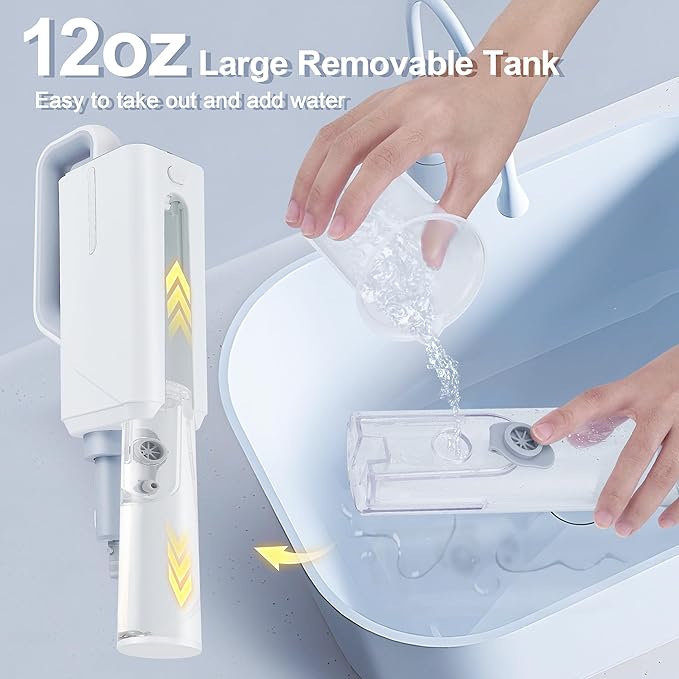 ALILYY Steam Mop Cleaner Handheld Steamer Scrubbing Steam Mop for Hard FloorTilesCarpetWindowsFurnitureWhite