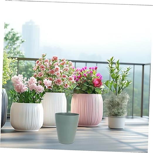 NUOBESTY 3pcs Small Lidless Plastic Trash Can Open Top Wastebaskets for Office Bedroom Household Design Garbage Bins in Green Pink Yellow Compact Practical Storage