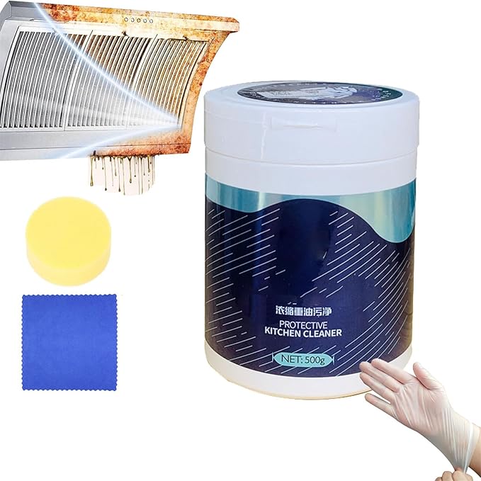 Kitchen Powder Degreaser Cleaning Powder for Grease All Purpose CleaningPowder Stove Cleaner Heavy Oil Grease Away PowderCleaner (1PC)
