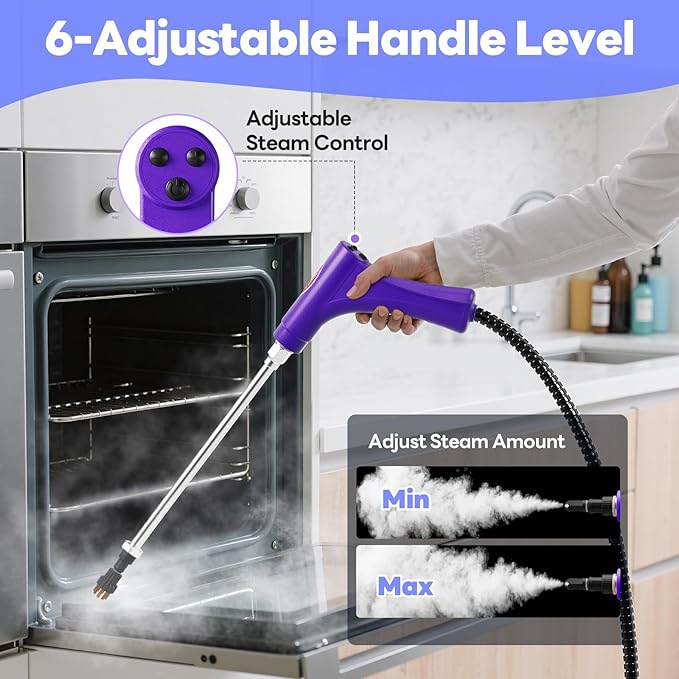 Handheld Steam Cleaner 10s Fast Handheld Heating Steamer for Cleaning 15-in-1 High Pressure Steam Cleaner for Home &amp Kitchen Grease Grout TileFloorCouch and Car