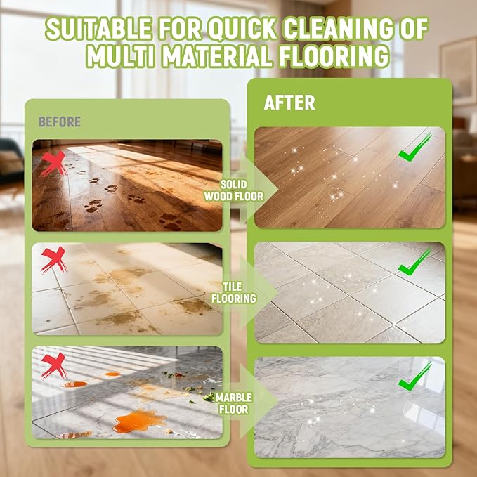 Floor Cleaning Solution Compatible with Roborock – 82 FL OZ Jasmine Floor Cleaner – Soft Long-lasting Fragrance – For All Cordless Wet/Dry Vacuum Mop Cleaner &amp Robot Vacuums with Mopping