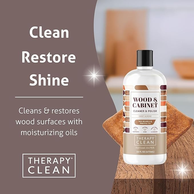 Therapy Clean Home Essentials Bundle - Cleaning Supplies Bundle Kit New Home - House Cleaning Kit - Household Gift Set - Stainless Granite Bathroom and Wood with Microfiber Cloths