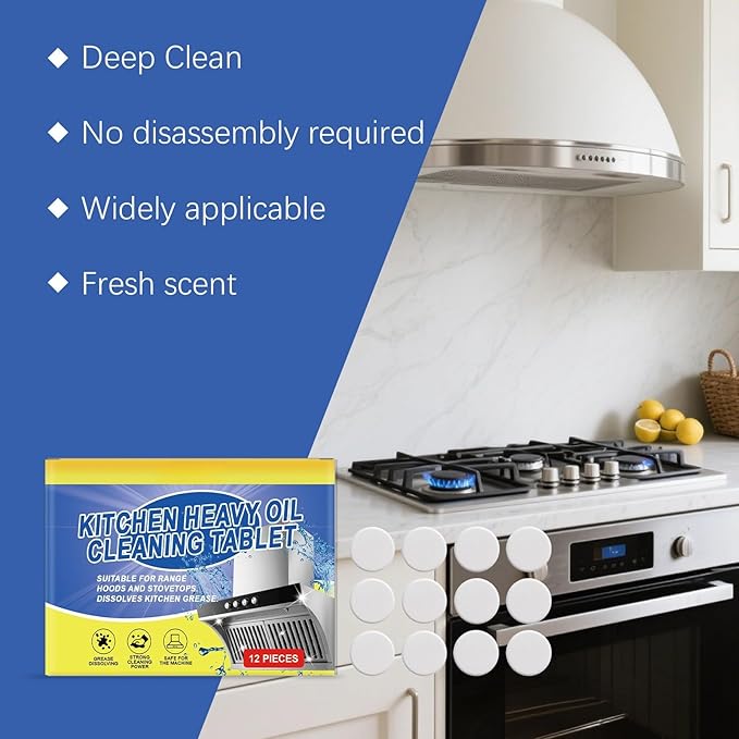 Kitchen Cleaner Tablets Refillable Spray for stove Degreaser Multi-purpose Oil Cleaning Paste Stainless Steel Cleaner for Kitchen Premium Metal Polish