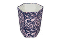 Generic 3.3 Gallon Cotton Hand Block Printed Paper Waste Basket |Small Decorative Trash Can for Housewarming Gifts in Living Room Bedroom Bathroom | Eco-Friendly Plastic-Free (1 BLUE PINK MUKAT)