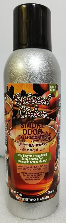 Smoke Odor Exterminator 198 gm/ 7 oz Large Spray Spiced Cider 7oz Can 3 Pack. Assorted