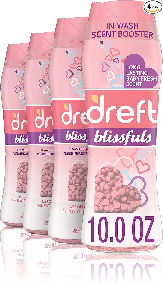 Dreft Blissfuls Laundry Scent Booster Beads For Washer Baby Fresh 10 Oz  4 Count