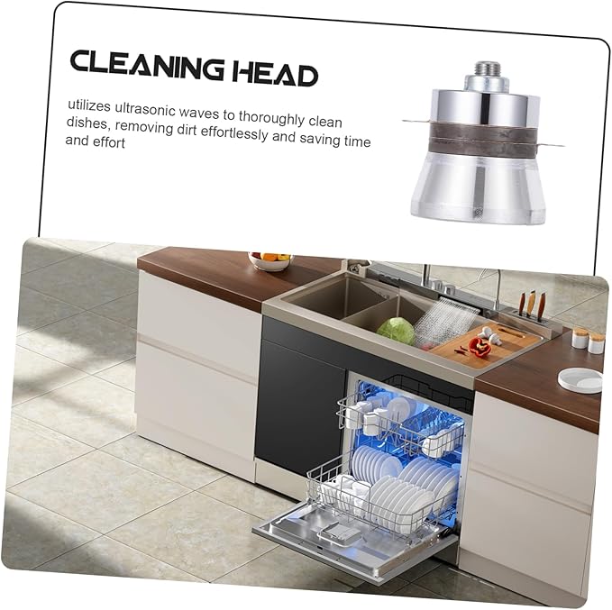ABOOFAN 60W Ultrasonic Dishwasher Cleaner Head Efficient Deep Cleaning Transducer for Household Use Water Saving Technology for Dishes for Homes