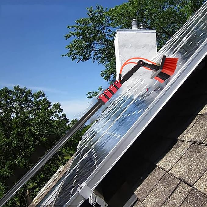 Window Cleaning Poles Solar Panel Cleaning Brush Pole Water Fed Pole Kit3.6M/5.4M/6M/7.2M/9M/11M Water Fed BrushWater Fed Cleaning SystemAluminum Outdoor Window CleanerCleaning Washing T