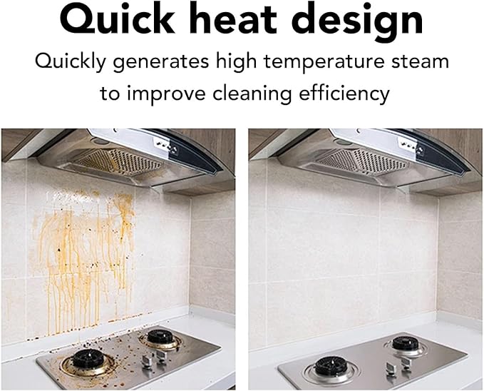 High Pressure Steam Cleaner Portable Steam Cleaner 2500W Pressurized Steam Cleaner with 3 Brush Heads Quick Heating Steamer for Home Car Furniture Kitchen Bathroom and (US