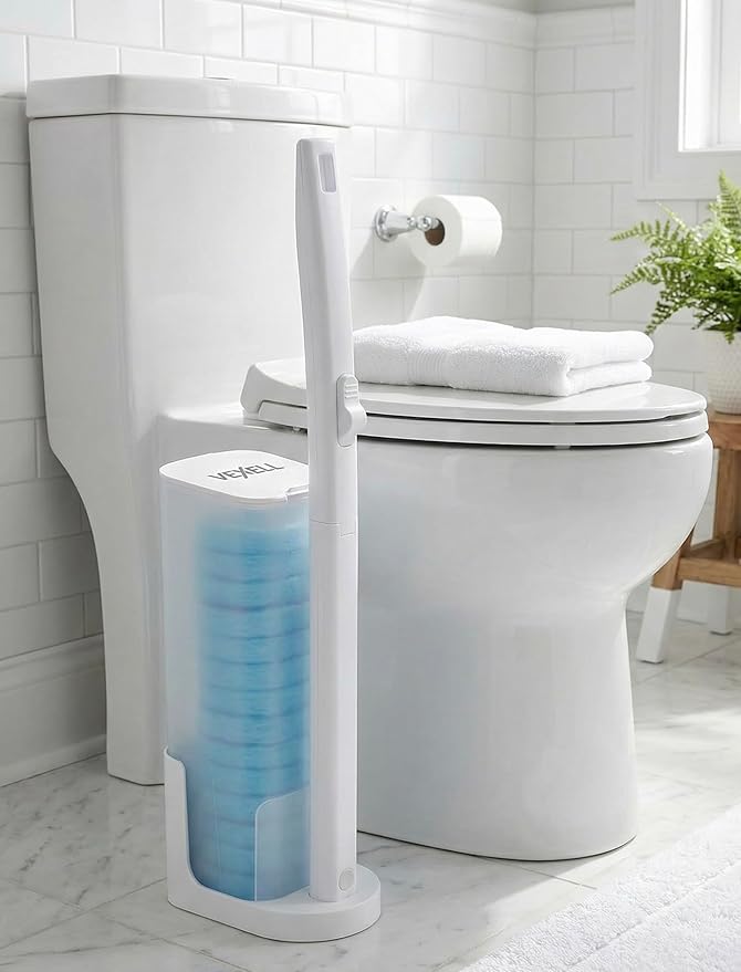 VEXELL Disposable Toilet Cleaning System with 49 Replacement headbrushes