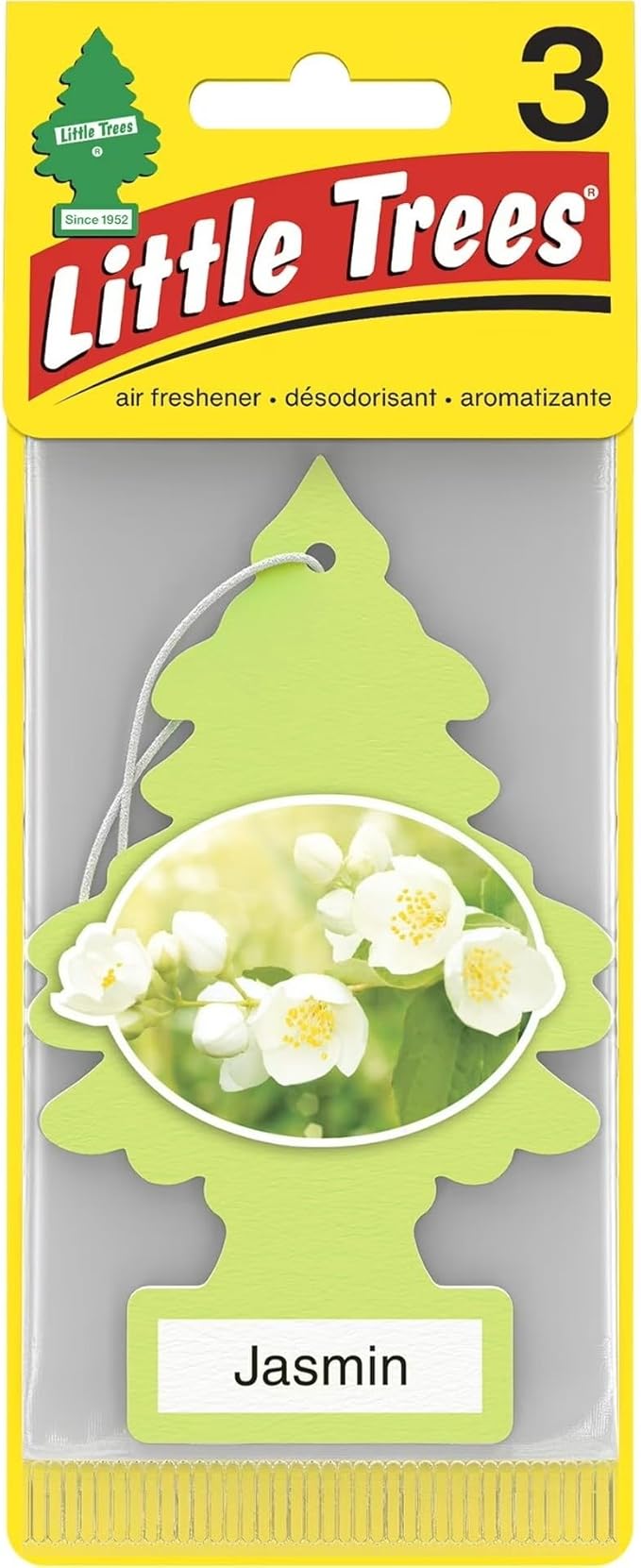 LITTLE TREES Car Air Freshener | Hanging Paper Tree for Home or Car | Jasmin | 24 Pack