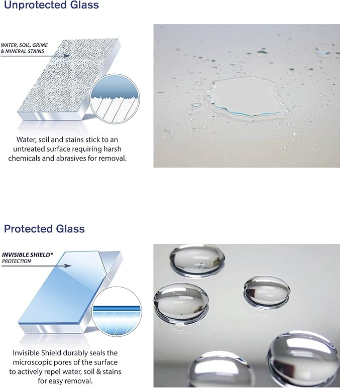 Invisible Shield Protective Glass + Surface Coating (2) &amp Water Spot and Stain Remover (1) - Restorer 3 Pack - 10 oz