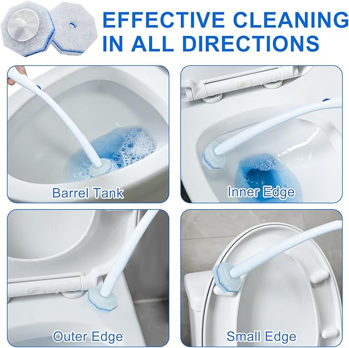60pcs Disposable Toilet Wand Refills for CloroxReplacement Brush Heads Compatible With Most Toilet Wand Refill SystemUpgrade Fiber Cleaner Heads for Closestool Cleaning.（not included brush rod）