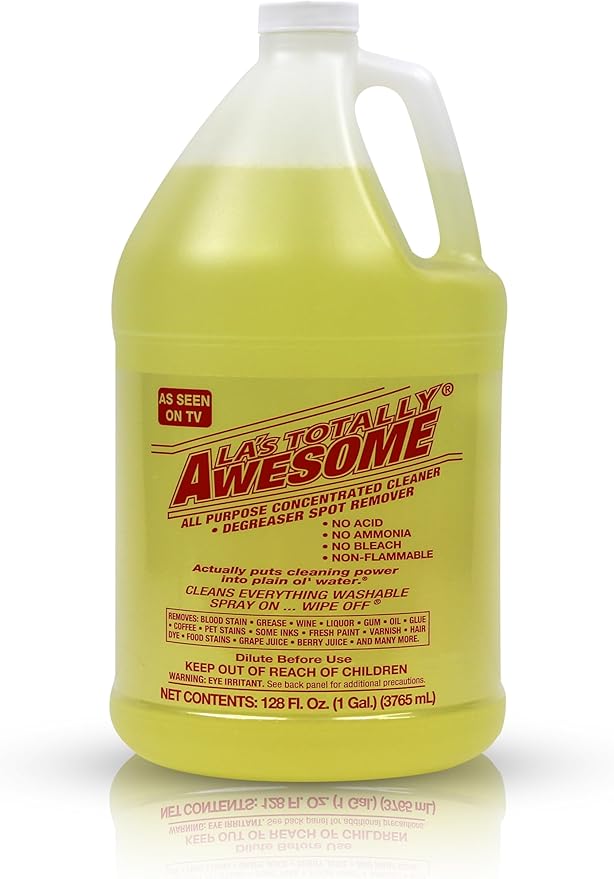 La's Totally Awesome 128oz Cleaner &amp Ajax 134oz SBG Linen &amp Lemon Laundry Detergent – Ultimate Home Cleaning &amp Stain Removal Combo for Multi-Surface &amp Laundry Freshness