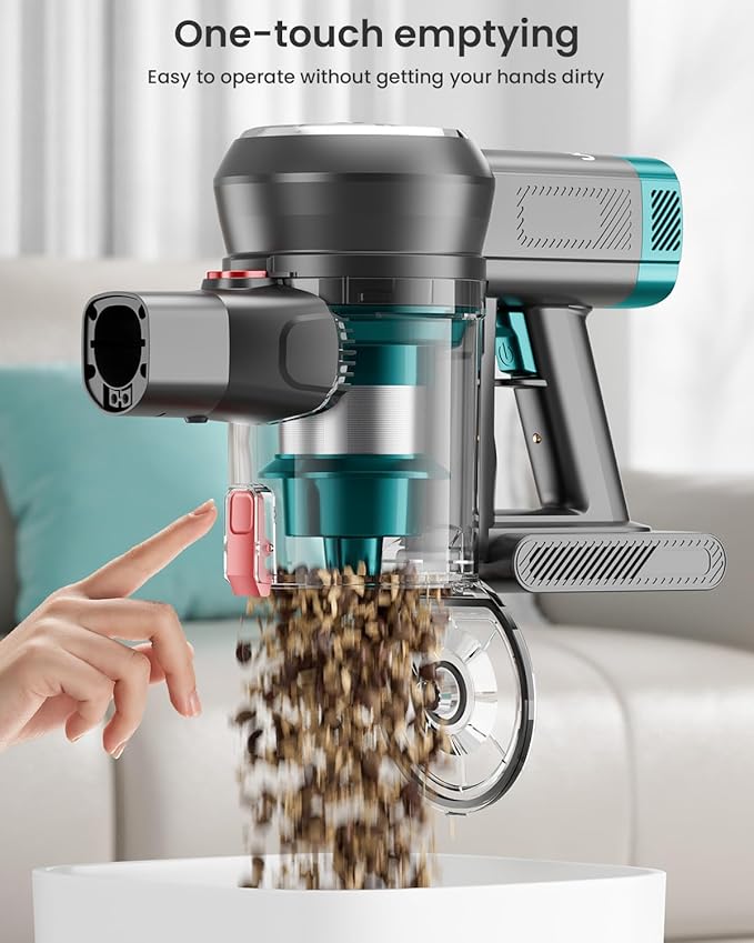 Cordless Vacuum Cleaner 650W 55KPa Lightweight Stick Vacuum Up to 70 Minutes Self-Standing Cordless Vacuum with OLED Display and Anti-Tangle Brush Roll for Home Carpets Hard Floors and Pet Hair