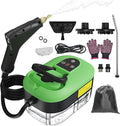 Steam Cleaner for Home 15s Heat-Up 1.2L Water Tank 6-Level Adjustable Handle Handheld Steam Cleaner for Car Detailing Dirt Furniture Couch Floor Tile Bathroom Bed Bugs 9Pcs Accessories