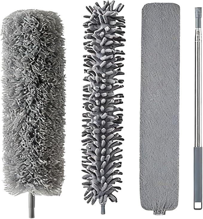 Retractable Duster Extendable &amp Flexible Cleaning Tool 46x10x9cm Microfiber Mop Household Dust Collector Lightweight and Easy to Maneuver with A Comfortable Grip Handle for Home
