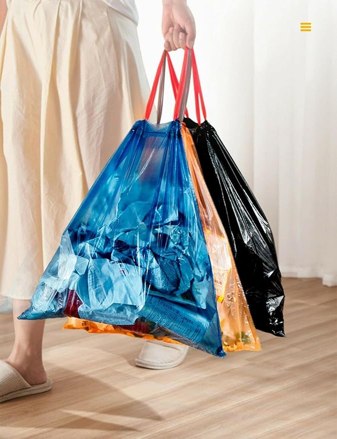 4 Gallon Trash Bag 4 Gallon Drawstring Small Trash Can Liners Colored Garbage Bags Individual Unscented White 4 Gal Small Trash Can Liners Bathroom Trash Bags - Case of 75 Bags