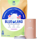 BLUELAND Oxi Laundry Booster Powder with Tin Starter Set Spring Bloom Scent 25 Loads 17.6 oz Plastic-Free Eco Friendly Oxy Cleaner Stain Remover