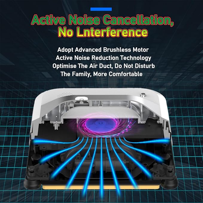 Smart Window Cleaning RobotHousehold Automatic Glass Cleaner RoboticStrong Suction| Intelligent Planningfor Outdoor/Indoor Windows Table Tile Ceiling