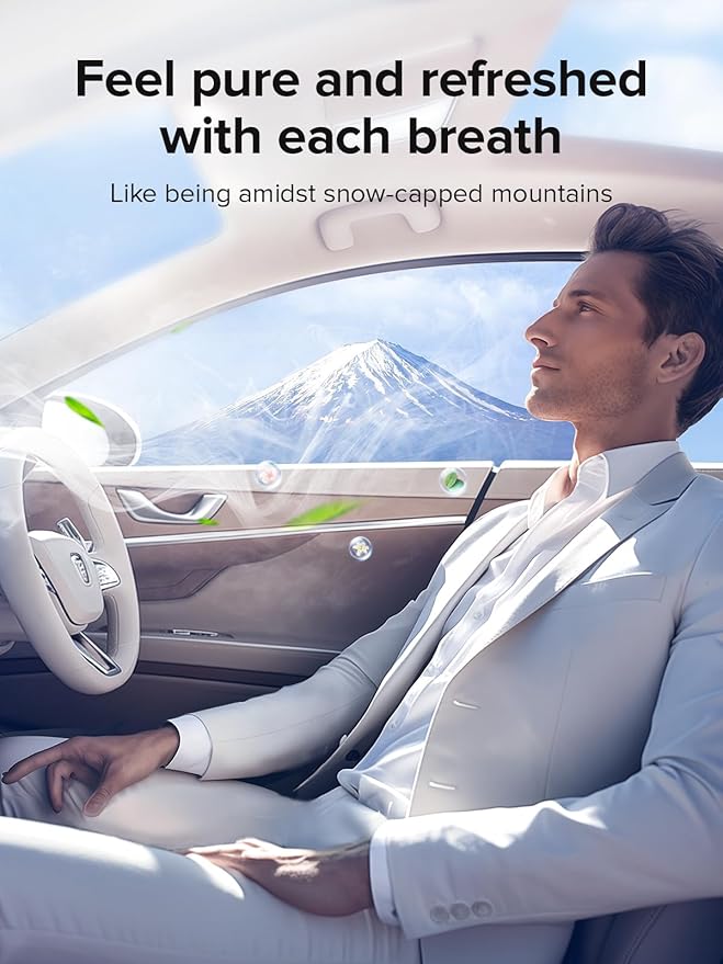 Ceeniu Smart Car Air Fresheners Premium Scenic Fragrance Car Diffuser Auto On/Off Adjustable Intensity Sandalwood Cologne &amp Cherry Blossom Lasts for 4 months 2025 New CF8 Automotive Freshener
