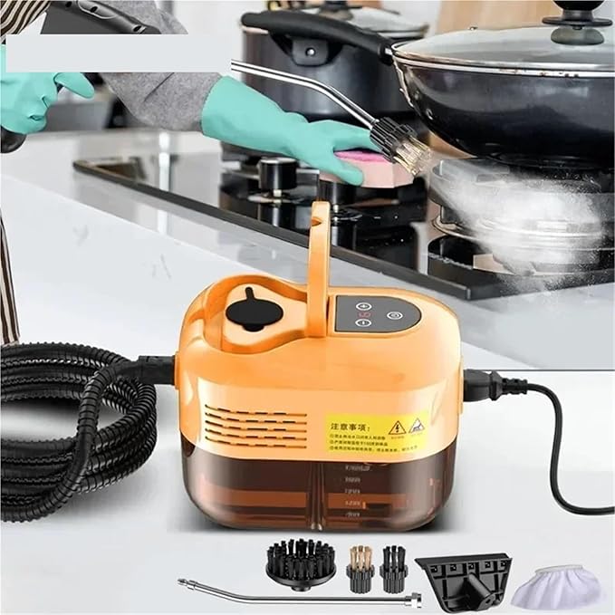 Portable Handheld Steam Cleaner 110V/220V Multifunctional High Temperature Steam Cleaning Compatible With Air Conditioner Kitchen Hood(M3 bright black220 V)