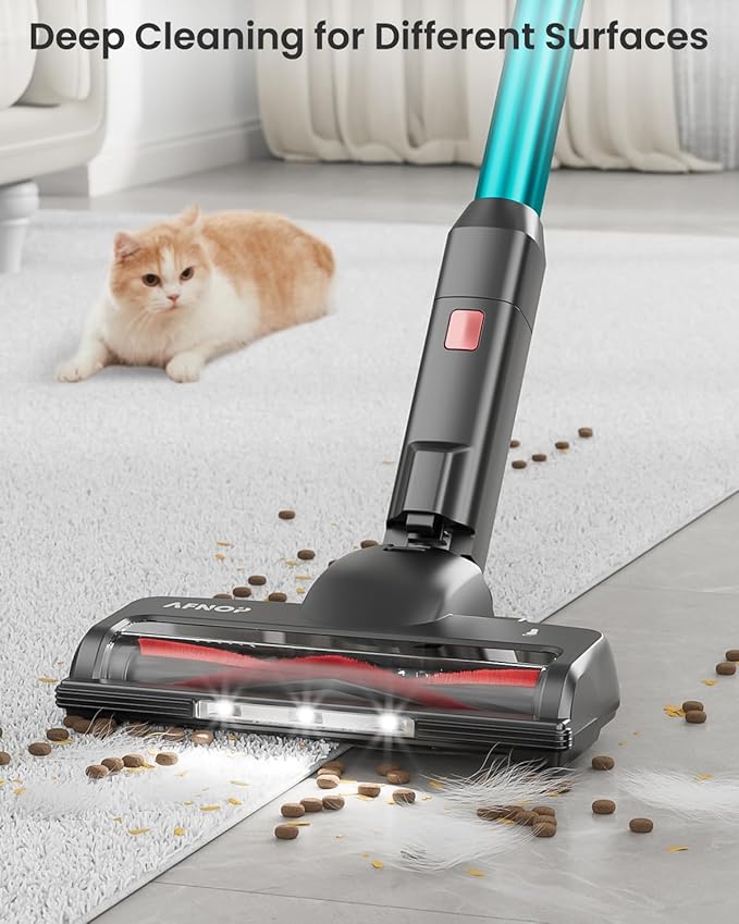 Cordless Vacuum Cleaner 650W/55KPa Cordless Vacuum 70 Mins Run Time Self-Supporting DesignStick Vacuum with OLED Display and Anti-Tangle Brush for Home Carpets Hard Floors and Pet Hair