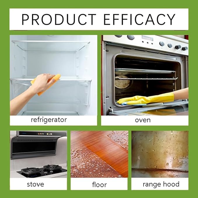 LINGYUE Electrolyzed Ion Kitchen Cleaner Spray Natural Enzyme Formula Multi-Purpose Grime Remover for Hold Oven Stove Range Hood Easy Cleaning Household Items (2PCS)