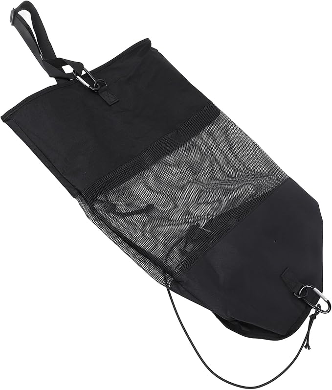 Boat Trash Bag Nylon Mesh Reusable Boat Garbage Container with Lanyard Oxford Cloth Marine Trash Organizer for Outdoor Seaside Activities Secure Closure Design for Fishing Campi