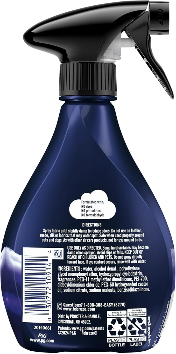 Febreze Fabric 12.5oz. Trigger Spray Midnight Storm (Pack of 4)