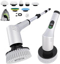Electric Spin ScrubberCleaning Scrubber Brush Electric for Home with Power LCD DisplayCordless Bathroom Scrubber for Bathroom Tile Glass CleaningAdjusted Head Angle with 7 Replaceable Heads