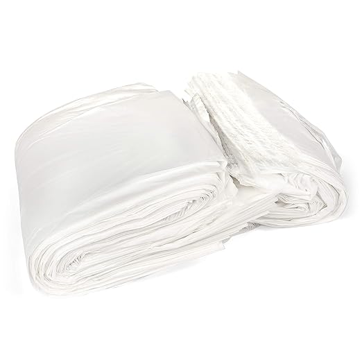 Aluf Plastics W36 20-30 Gallon White Trash Bags (Huge Pack of 200) 0.7 MIL - Garbage Bags for Commercial Business and Residential Spaces…