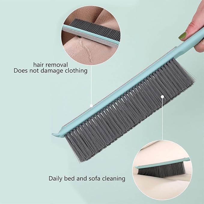 Whisk Broom Hand Held 2 Pcs Bench Brush Suitable for Sofa Curtains Cleaning Hand Broom Double-Sided Bristle Design
