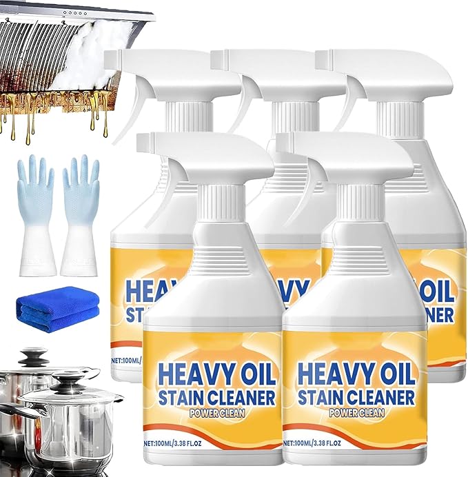 Liapu Heavy Duty Degreaser Cleaner Spray Liapu Kitchen Heavy Oil Cleaner Clean up Kitchen Oil Stains Greasy Dirt Clean All Purpose Kitchen Heavy Oil Cleaning Agent (5pcs)