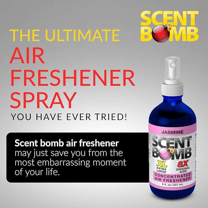 Scent Bomb Air Freshener Spray Long-Lasting Odor Eliminator for Home &amp Car Effective Deodorizer Spray for Kitchen Bathroom Fresh Room Spray &amp Smell Neutralizer Jasmine