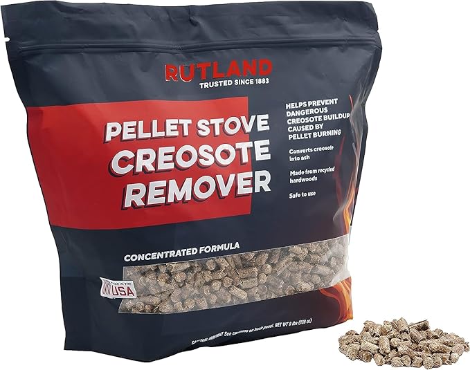 Rutland Products Pellet Stove Creosote Remover Chimney &amp Flue Cleaning Wood Pellets 8 Pound Bag