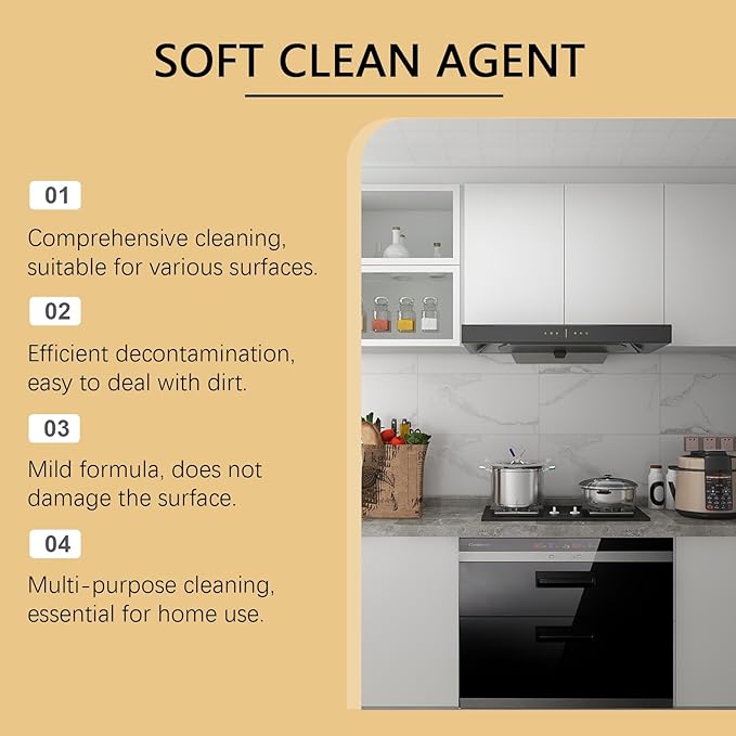 Multi-Purpose Cleaning Cream For Kitchen Bathroom &amp Floors - Removes Grease &amp Stains Gentle On Hands(3PCS)