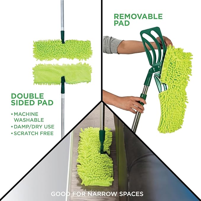 Pine-Sol Broom &amp Mop Cleaning Set - All-in-One Floor Cleaning Kit with Angled Broom and Dustpan Twist &amp Microfiber Mops Mini Dustpan with Brush and Wall Mount Storage Rack - 7 Pieces