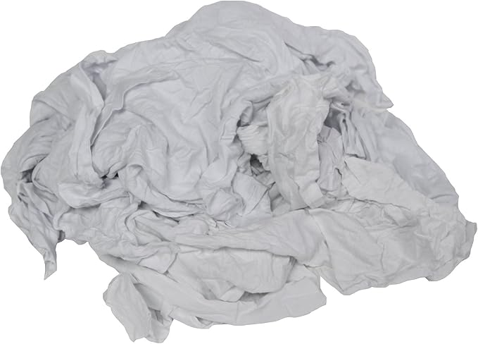 Trimaco 10432 4lb Compressed Box SuperTuff White T-Shirt Knit Rags 5