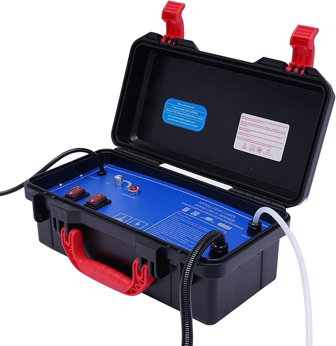 1700W Handheld High Pressure Steam Cleaner Home High-Temp Steam Cleaning Machine Vehicle Auto Cleaning Tool Steam Washer for Car Detailing Household Kitchen Range Hoods 3-5bar (Type 2)