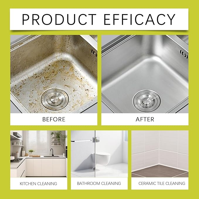Multi-Purpose Cleaning Paste For Kitchen Bathroom &amp Furniture - Removes Grease &amp Stains Easily(2PCS)