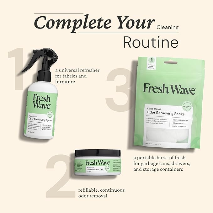 Fresh Wave Odor Removing Gel + Packs Bundle: (3) 7 oz. Gels + (1) Packs + Pod Combo