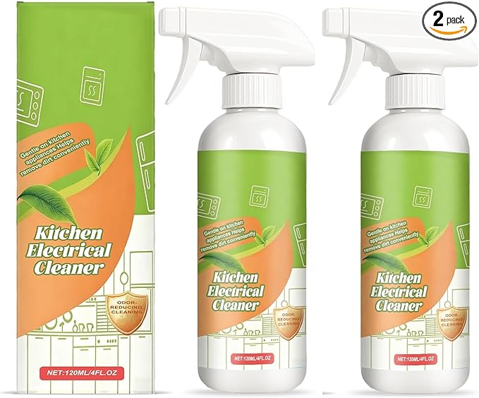 This Revolutionary Kitchen Spray Dissolves Grease Instantly - No Scrubbing RequiredElectrolyzed Ion Kitchen Appliance CleanerFor Oven Stove Range Hood &amp Appliances (2 one size)