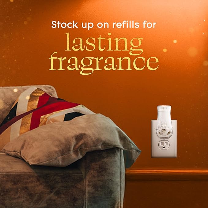 Glade PlugIns Refills Air Freshener Pumpkin &amp Ginger Scented and Essential Oils for Home and Bathroom 0.67 Fl Oz 10 Count